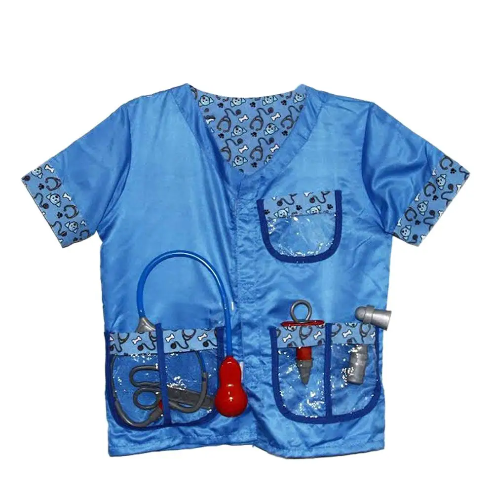 Kids Doctor Cosplay Costume Professional Veterinarian Assembly Decoration Doctor Play Props Children Play House Toy Role Play