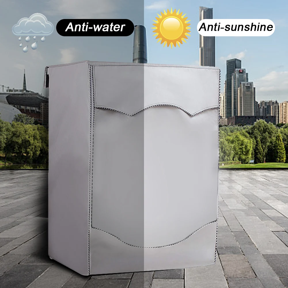 Waterproof Case Silver Coating Washing Machine Cover Sunscreen Front Load Laundry Dryer Covers Washing Machine Cover Dustproof