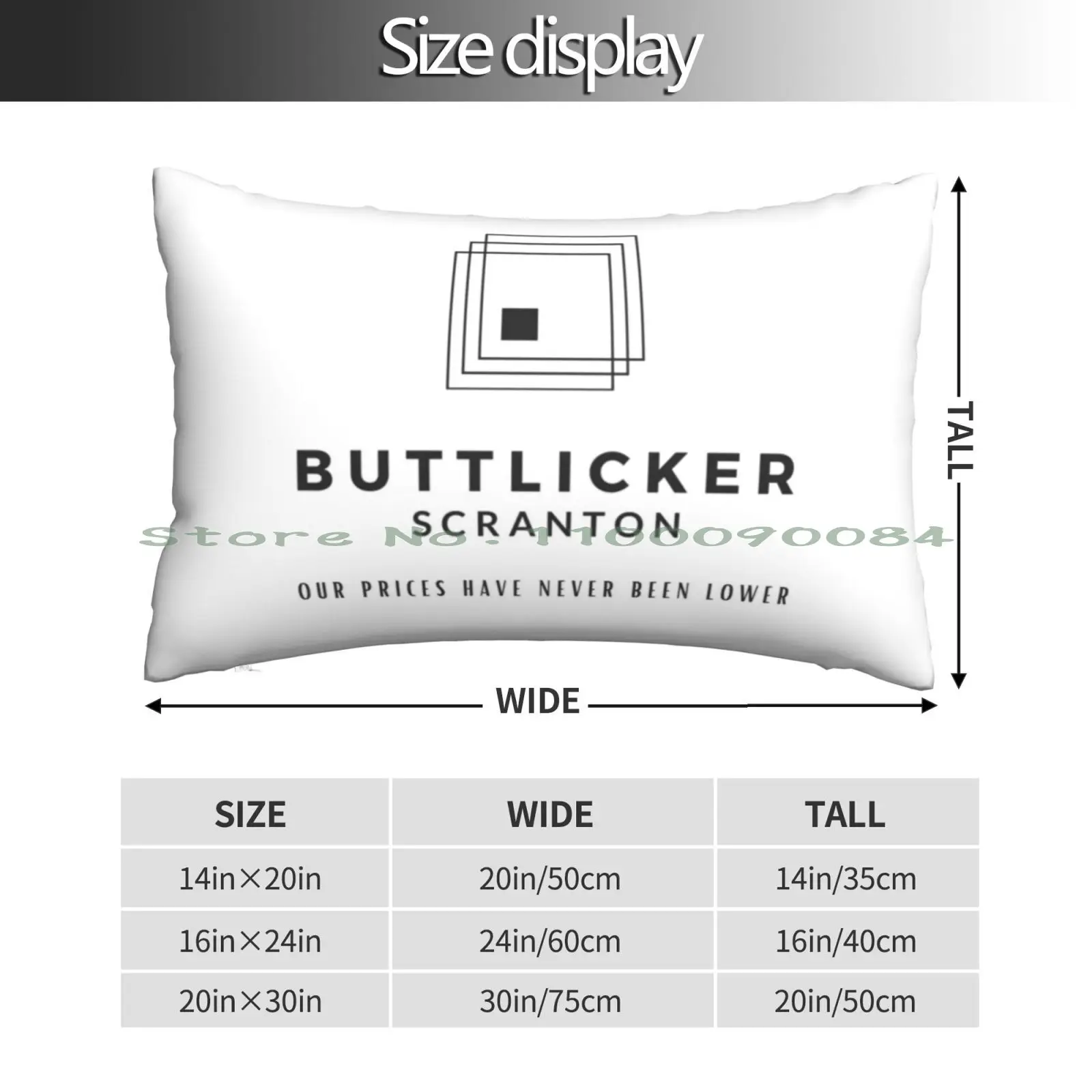 Buttlicker Our Prices Have Never Been Lower Pillow Case 20x30 50*75 Sofa Bedroom Jim Halpert Funny Office The Office Reference