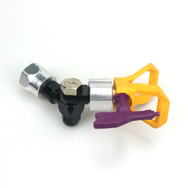 Multi-angle Rotation Swivel Joint Adapter for Airless Paint Spray Gun Nozzle 7/8''F-7/8''M With Airbrush Tip And Spray Gun Seat