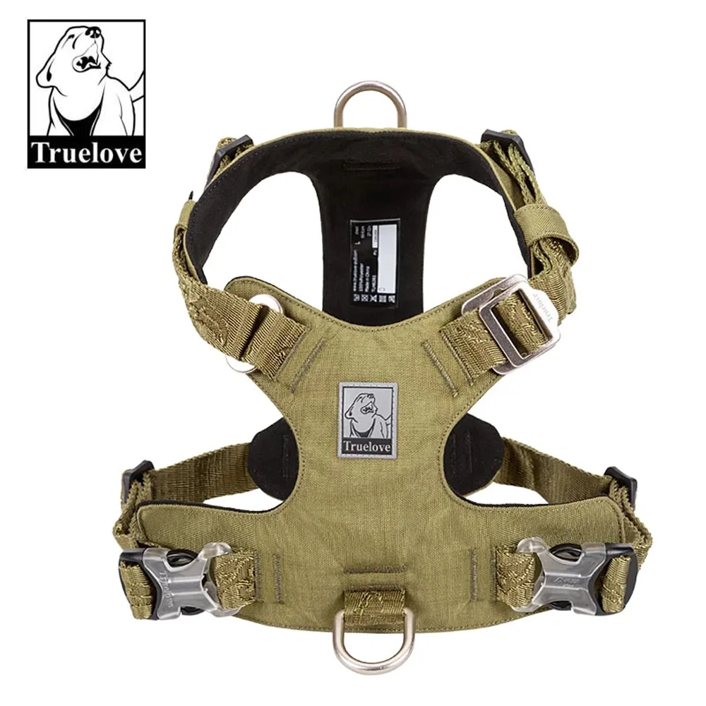 Truelove Light Weight Dog Harness Adjustable Outdoor Pet Harness for Medium Small Large Dogs CatsTactical Military Service