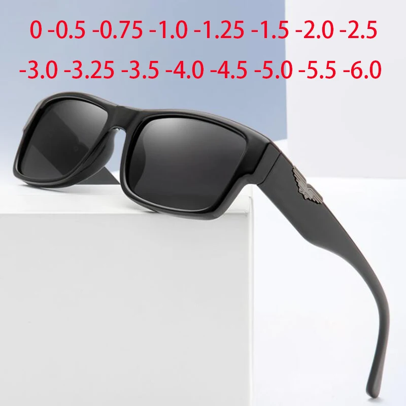 

Sport TR90 Polarized Sunglasses Men Nearsighted Eyewear Anti-glare Minus Lens Prescription Sunglasses Male 0 -0.5 -0.75 To -6.0