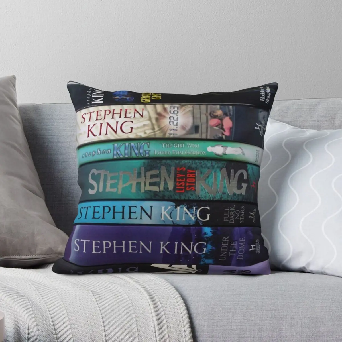 Stephen King HC2 Square Pillowcase Polyester Linen Velvet Printed Zip Decor Car Cushion Cover