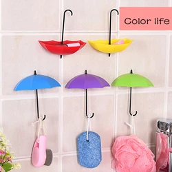 Non-marking Punch-free Umbrella Hook Self-adhesive Hook Wall Door Clothing Hanger Key Hook Bathroom Kitchen Sticky Rack Hooks