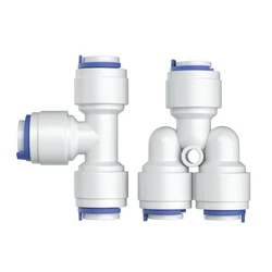 10Pcs Tee Type RO Water Fitting Male Female Thread Quick Connection Hose PE Pipe Connector Water Filter Reverse Osmosis Parts