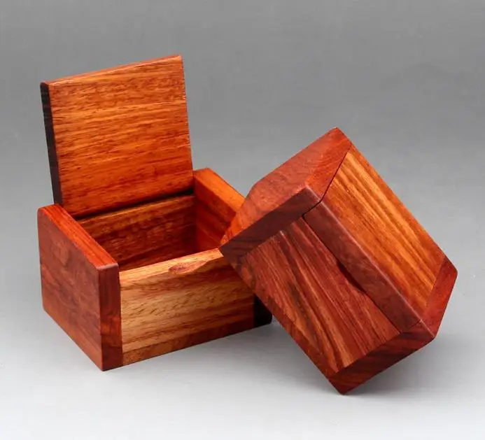 Retro Small Wood Storage Box Rosewood Jewelry Treasure Pearl Wooden Case Vintage Organizer Fast Shipping Wholesale