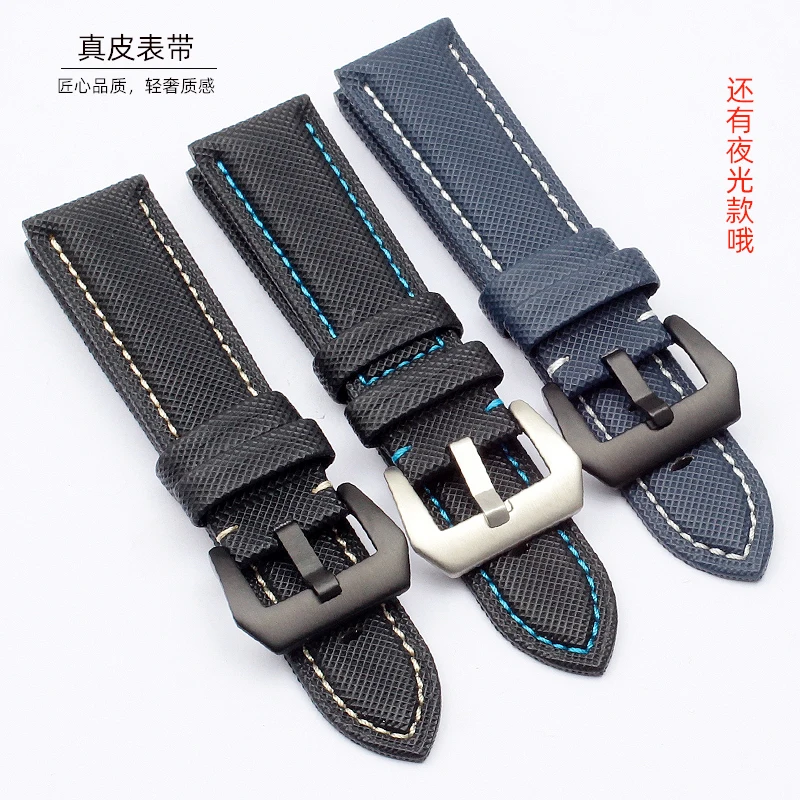 Für Panerai PAM441/01661 armband 24 26mm Leder Armband Geeignet für Panerai LUMINOR Uhr Strap Zubehör Armbänder