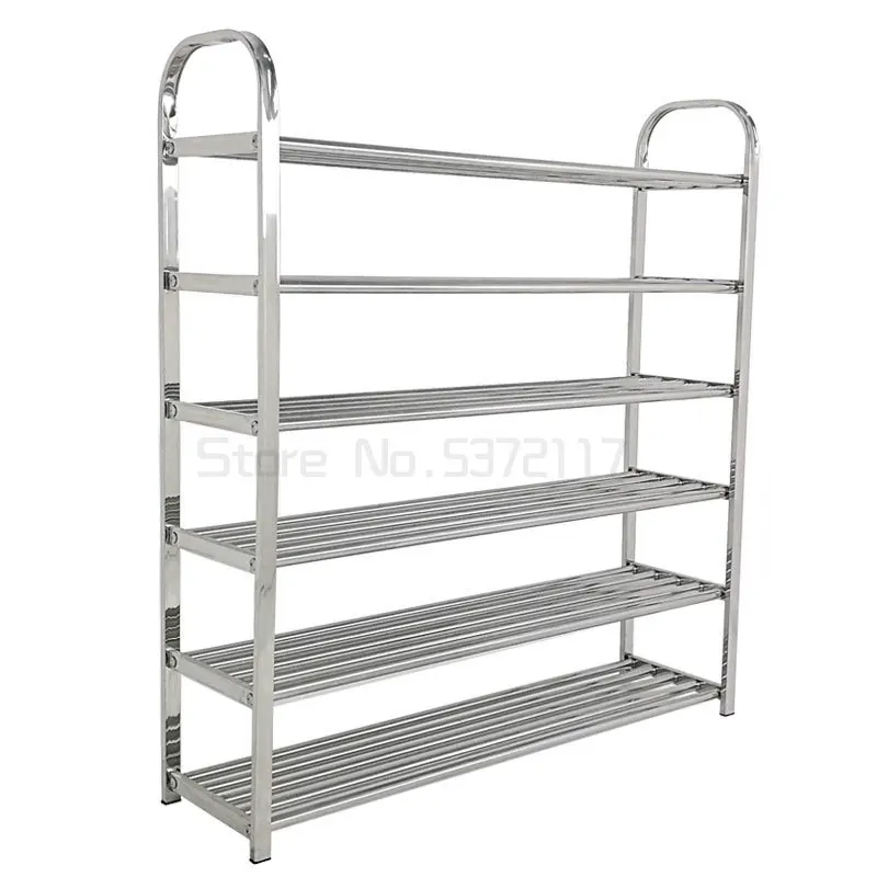 Shoe Rack Multi-layer Thickening Reinforcement Stainless Steel Shoes Shelf Household Simple Metal Shoe Cabinet Zapatero Mueble