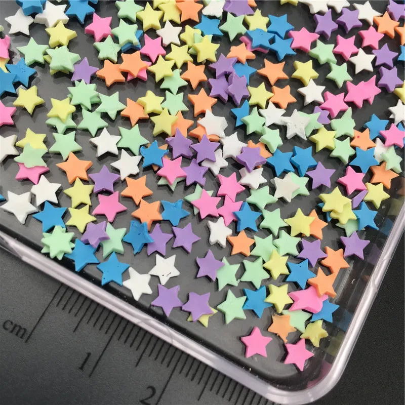 60g Star Polymerclay,Soft Clay Sprinkles For Kids Diy/Craft Diy Making/Nail Art/Scrapbook Decoration/Craft Filler