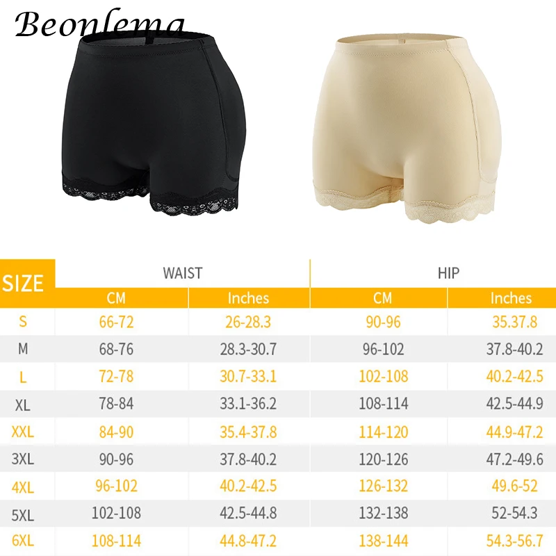 Sous-vêtements moulants avec coussinets pour les hanches, rehausseur de fesses sexy, culotte de contrôle du ventre, faux fessiers lisses, grande taille