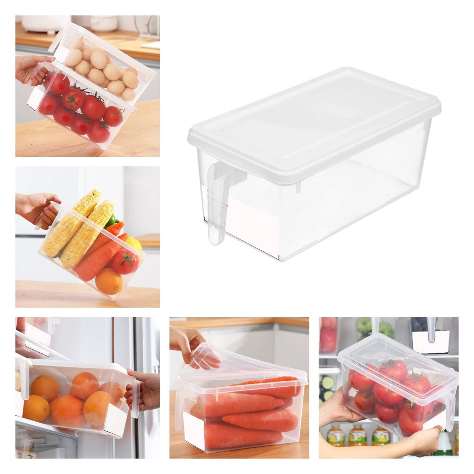 Portable Refrigerator Fridge Sealed Food Fruits Storage Box Organizer Container Storage Box Food Container Plastic Keep Fresh