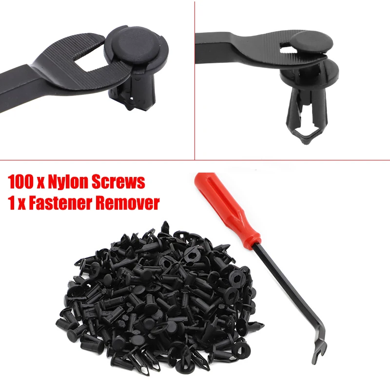 

100x Clips W/ Removal Tool For Polaris UTV Plastic Fender Clips/Body Rivets Ranger RZR Boss Predator Rangers RZR Scrambler