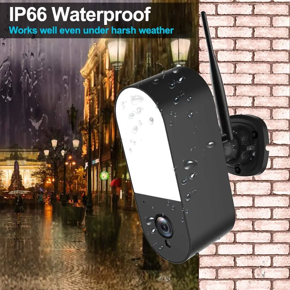 Cámara IP con reflector HD de 3MP, lámpara LED impermeable para exteriores, P2P, WiFi, cámara de seguridad, vigilancia CCTV