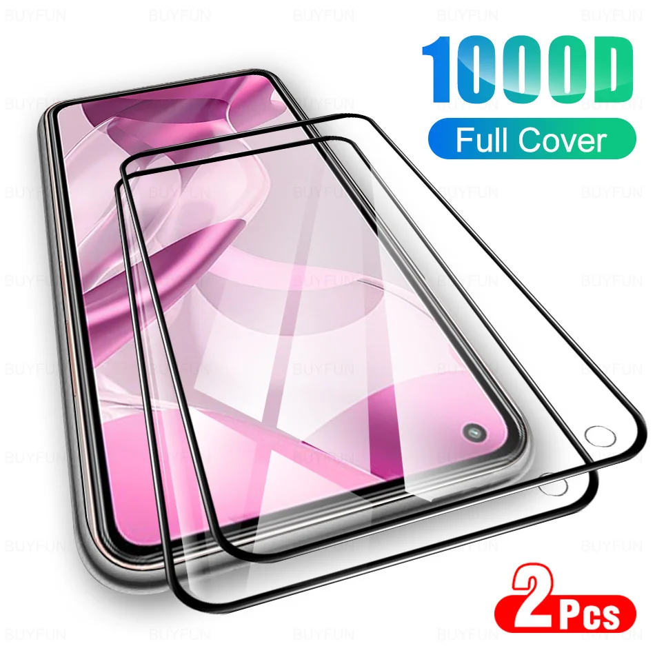 2PCS Full Cover Tempered Glass Case For Xiaomi 11 Lite 5G NE 6.55