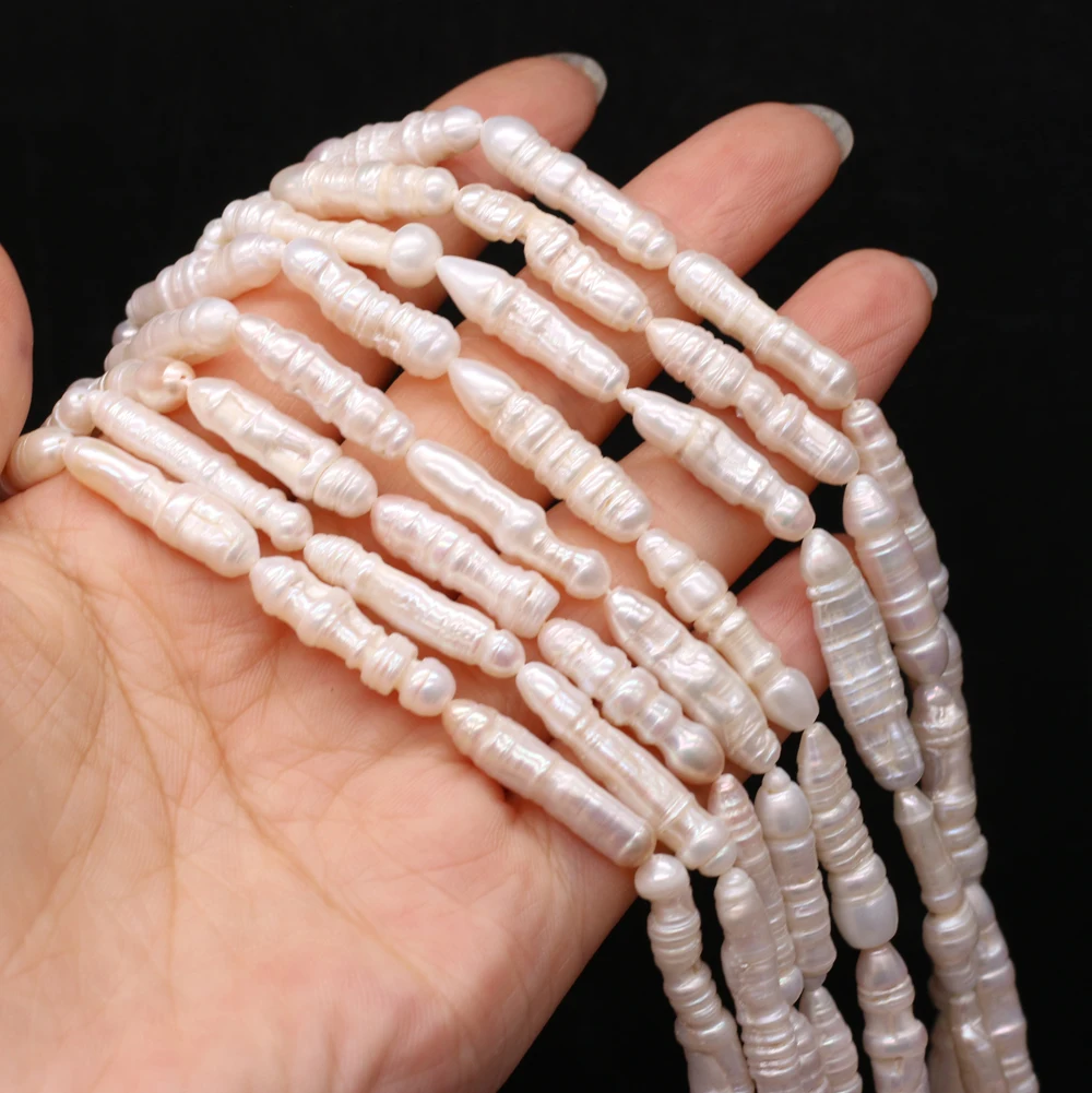 Genuine 100% Pearl Beads Natural Freshwater Baroque Loose Beads Perles for Jewelry Making DIY Crafts Bracelet Necklace Gift 13''