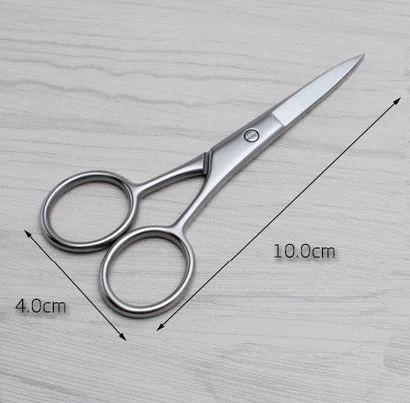 Stainless Steel Eyebrow Trimmer Scissors Cuticle Cutter Professional Hair Remover For Nose Eyebrow Beard Beauty Makeup Tool Sale