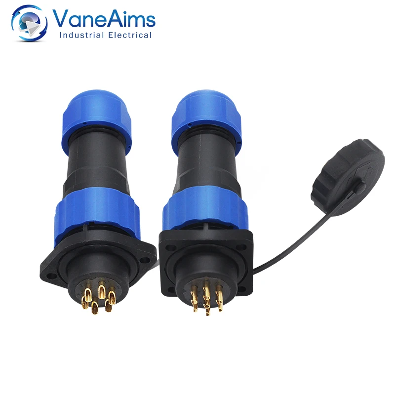 Waterproof connector SP20-2/3/4/5/6/7/9/10/12/14 pin plastic aviation socket plug wire terminal block Elbow connector