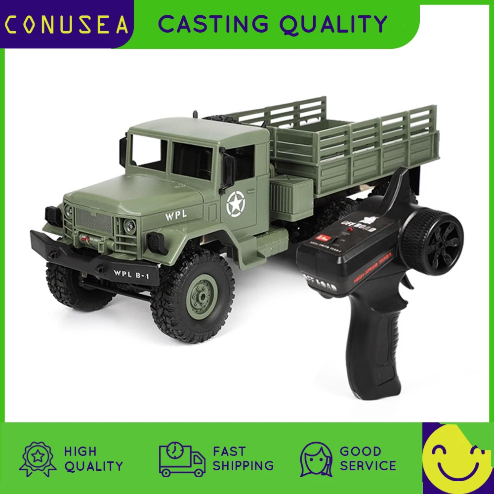 

WPL B16 1/16 RC truck car remote control cars on radio station 2.4G RC Crawler Off-road 6WD 15Km/h xmas Gift Toys for boys kids