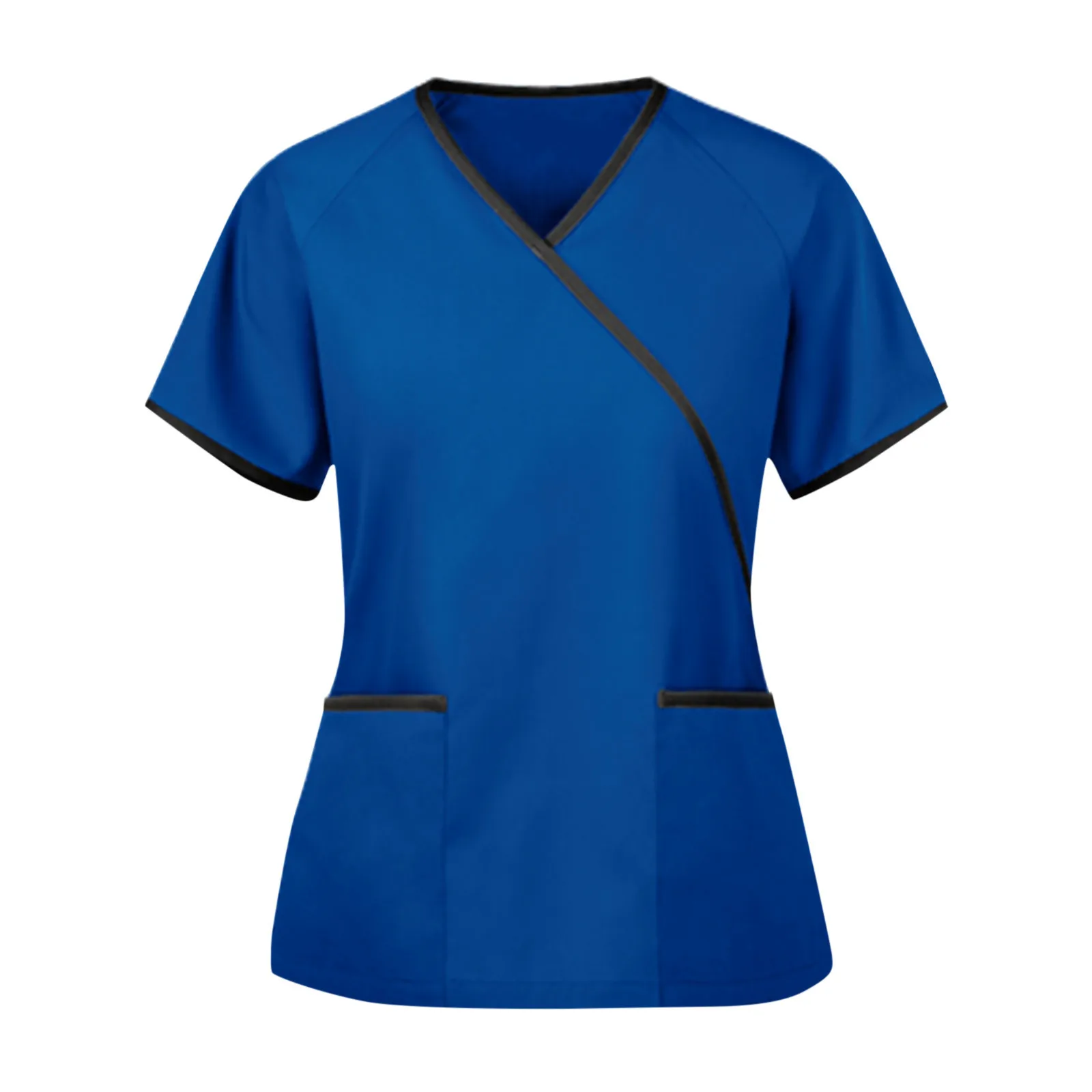 Nurse Uniform Women Solid Color Scrubs Tops Uniforms Short Sleeve Pockets Medical Nurses Uniformes Blouse Nursing Clothes Shirts