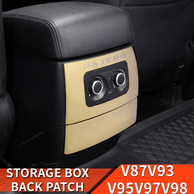 For Mitsubishi Pajero accessories v87v93v97central storage box back cover Pajero io Full Pinin Montero Modification Decoration