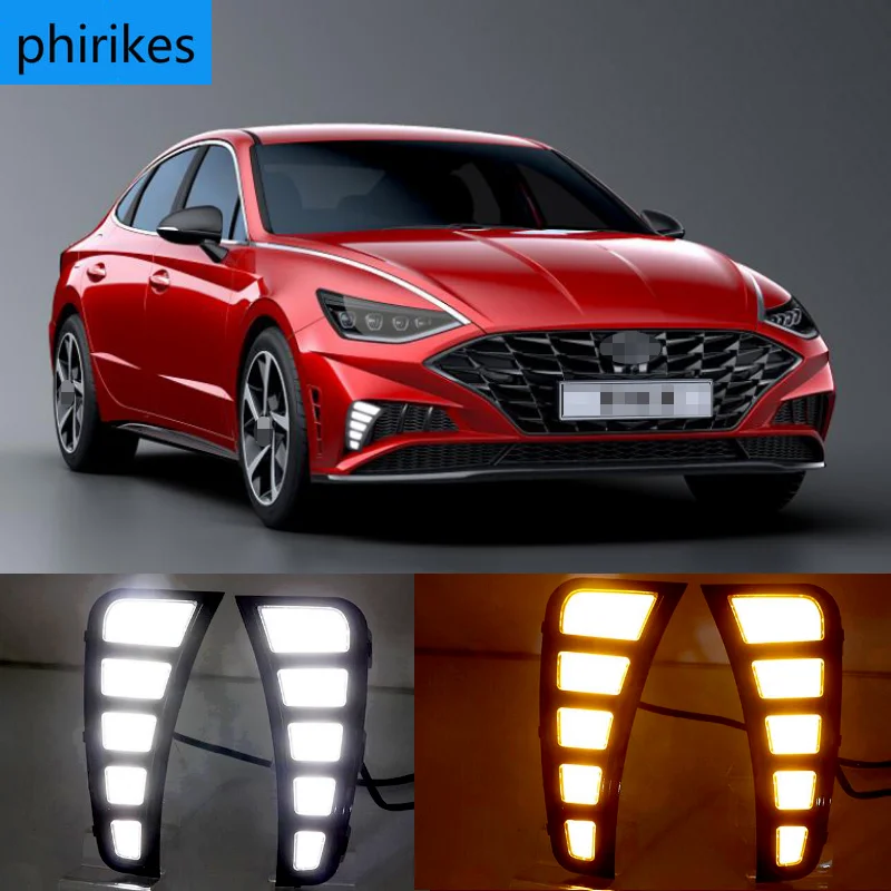 

1set car bumper headlight for Hyundai Sonata daytime light 2020~2022y DRL car accessories LED headlamp for Sonata fog light