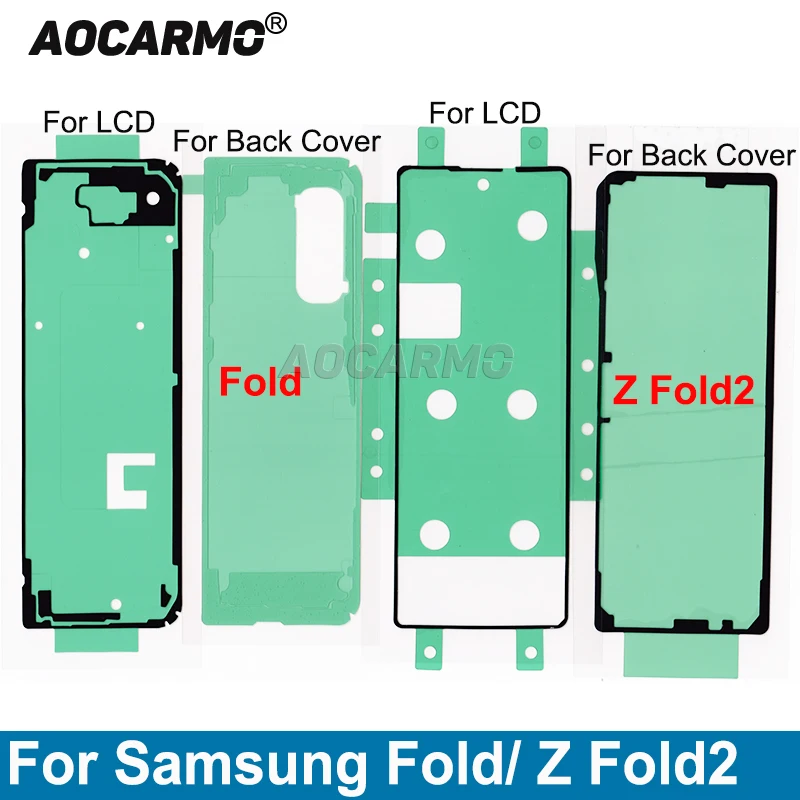 For Samsung Galaxy Fold F9000 W20 SM-F900F Z Fold2 F9160 W21 Front LCD Display Screen Adhesive Rear Back Cover Sticker Glue Tape