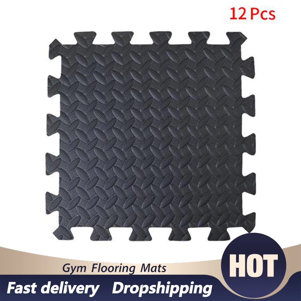 12PCS Gym Flooring Mats Puzzle Exercise Mats Baby EVA Foam Play Interlocking Tiles Exercise Tiles Floor Carpet For Home Workout