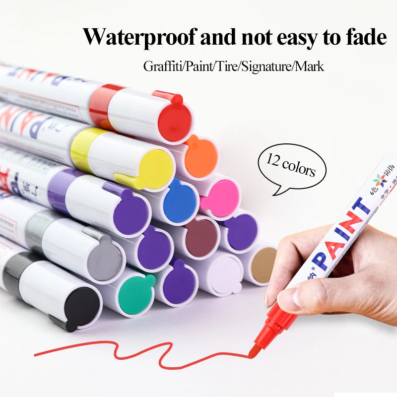 GANA GN-110 Oily Paint Marker Scratch Mending Repairing Pen Waterproof Glass/Metal/Plastic/Ceramic/Wood/Tire Oily Pen