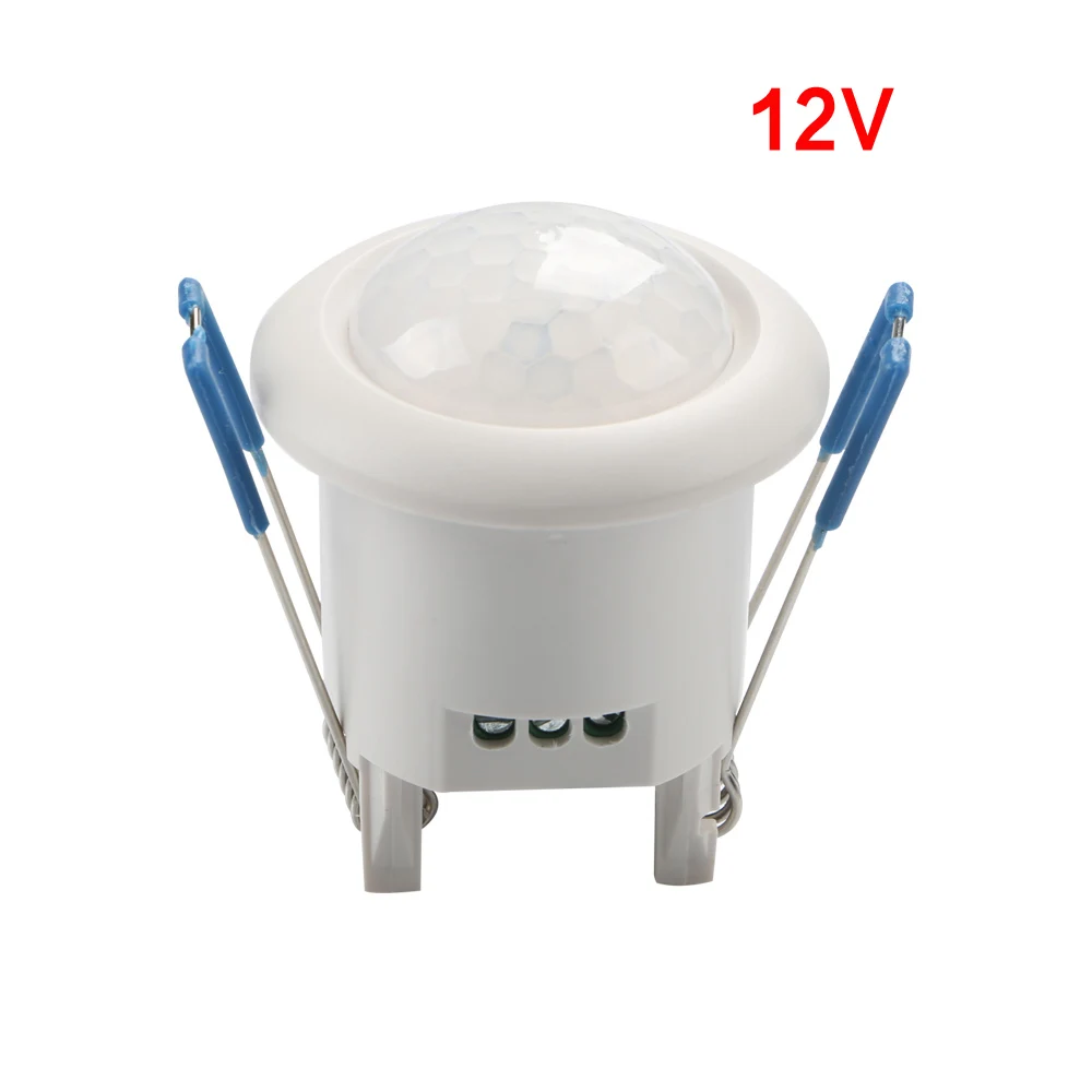 220V 12V Mini Adjustable 360 Degree Ceiling sensor Switch PIR Infrared Body Motion Sensor Detector Lamp Light Switch White