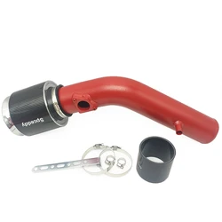 High Flow Car Cold Air Intake System Racing Aluminum Air Intake Pipe Red With Air Filter For  Reiz Lexus is250 Sylphy LANNIA