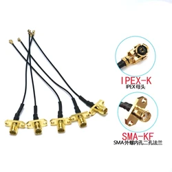 5PCS Antenna WiFi Pigtail Cable SMA Female Panel Mount to Ufl./IPX RF1.13 Cable for FPV Drone RC Model Multicopter