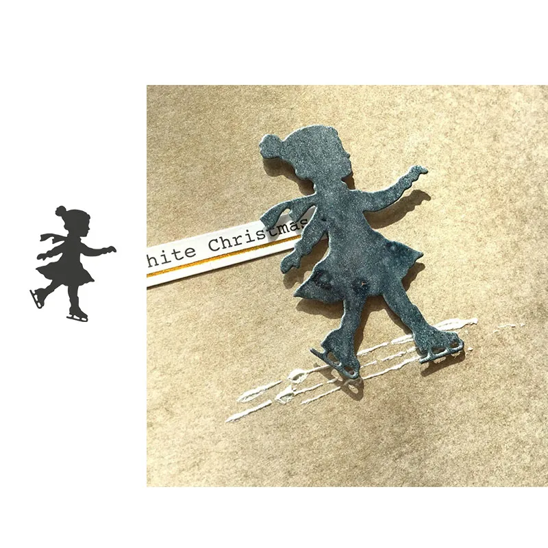 skating girl metal cutting dies cut die mold Scrapbook cards making paper craft knife mould dies new 2019 diecuts