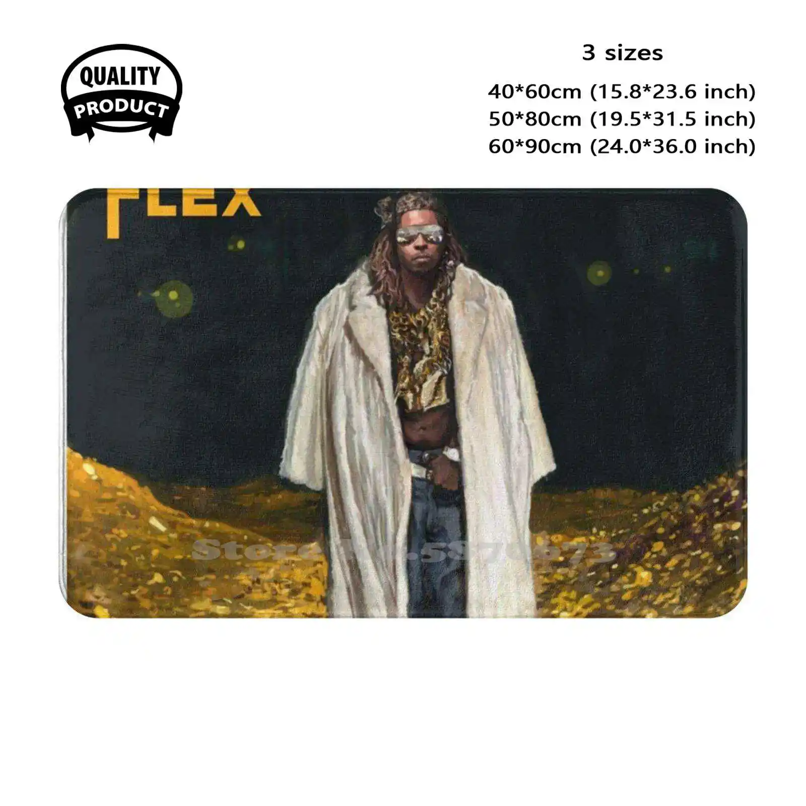 Flex The Rapper Soft Cushion Home Carpet Door Mat Car Rug Rapper Rap Gangster Rap Gansta Rapper Lil Wayne Rapgod Rich