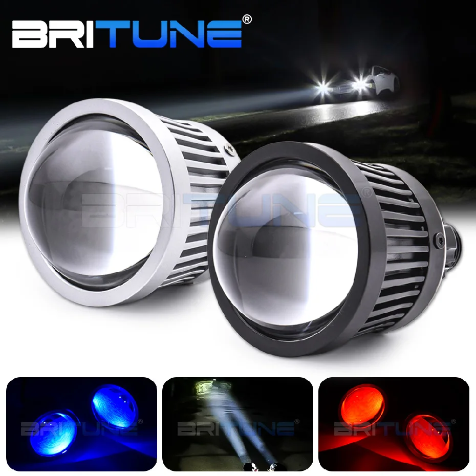 Britune K3 4300K 25W Car LED Lights Projector Headlight LED Lenses H7 9005 9006 H11 High Beam Spotlight Fog Lights Retrofit DIY