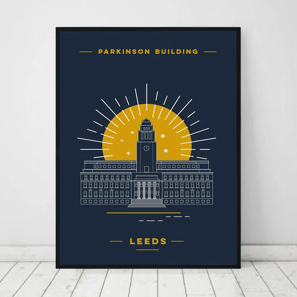 England Leeds Posters Oakwood Clock Football Club Parkinson Building Canvas Painting Modern Wall Pictures Living Room Home Decor