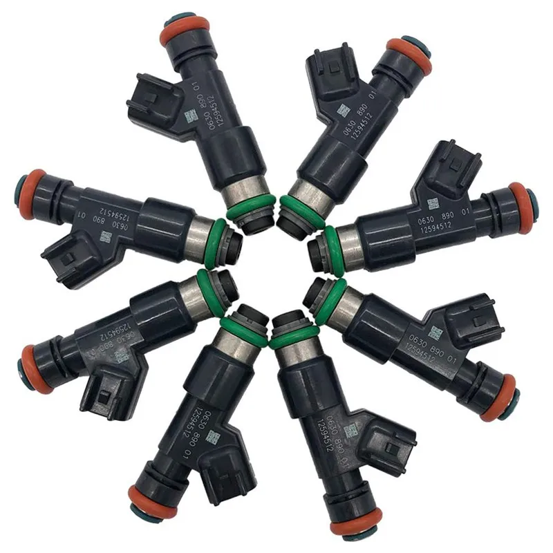 OEM # 12594512 217-2436 Fuel Supply Injection Nozzle 8PCS for Chevrolet Tahoe 4.8L 5.3L for GMC Yukon Sierra Savana 1500