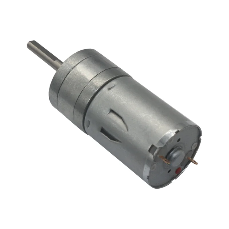 25mm Diameter Gear Box 25mm*4mm Central Long Shaft 6v 12v 24v Low Speed Rpm Dc Gear Motor Metal Geabox Brush Gearmotors Electric