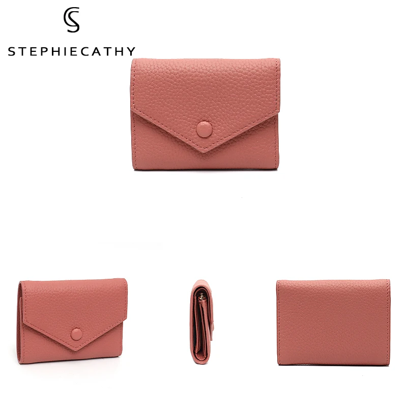 SC Genuine Leather Wallet For Women Functional Multi Card Coin Cash Anti-Theft Purses For Ladies Cowhide Practical Design