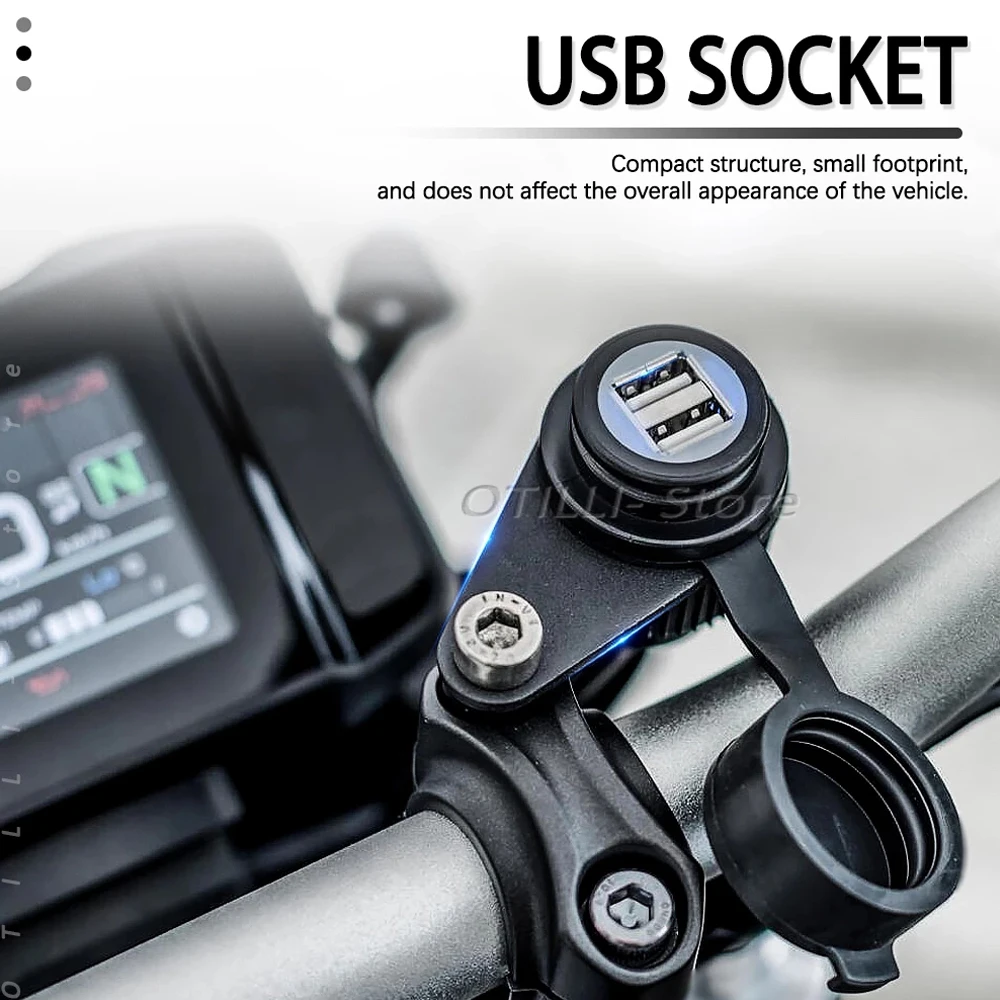 NEW Motorcycle Accessories Double USB Charger Plug Socket Adapter For YAMAHA MT-09 MT09 2021 2022