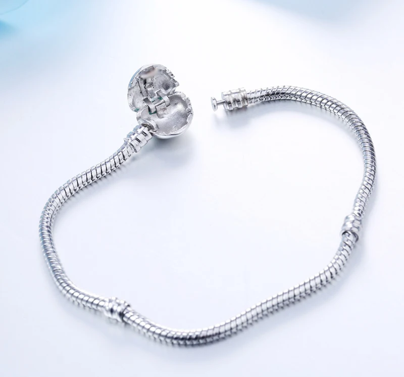 Lose Money Sale Original Handmade Bracelet DIY Jewelry 925 Sterling Silver Snake Chain Bracelets for women Heart Clasp Making