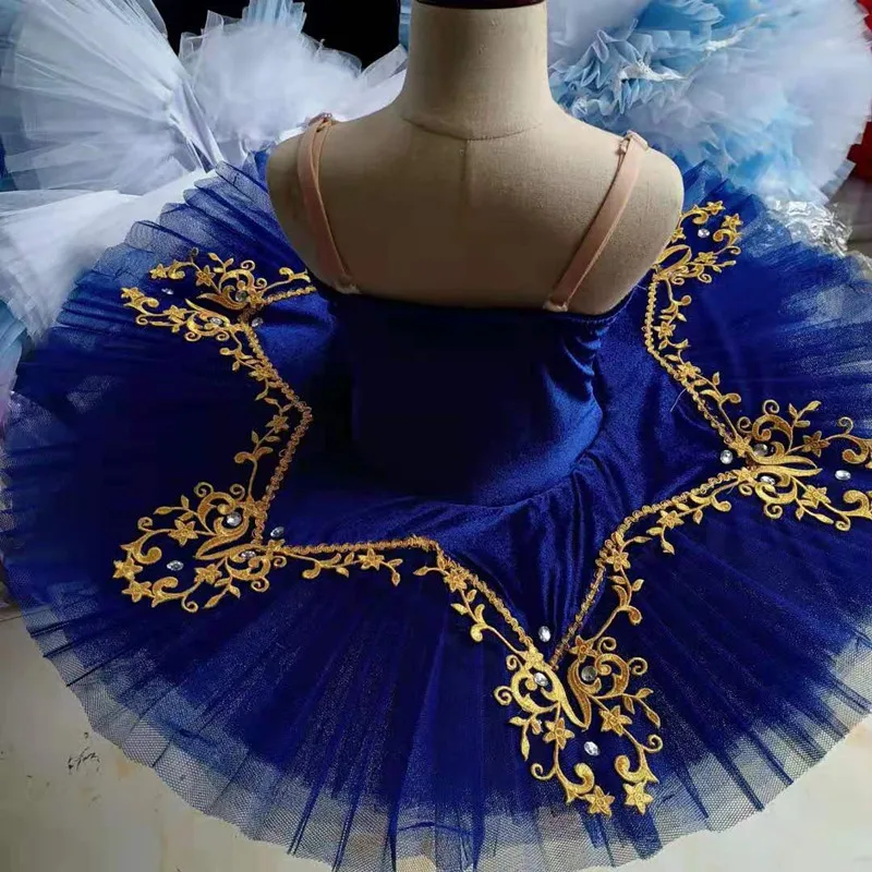 Flannel Blue Professional Ballet Tutu Children Kids Ballet Tutu Adulto Women Ballerina Party Dance Dress Girl Halloween Costume