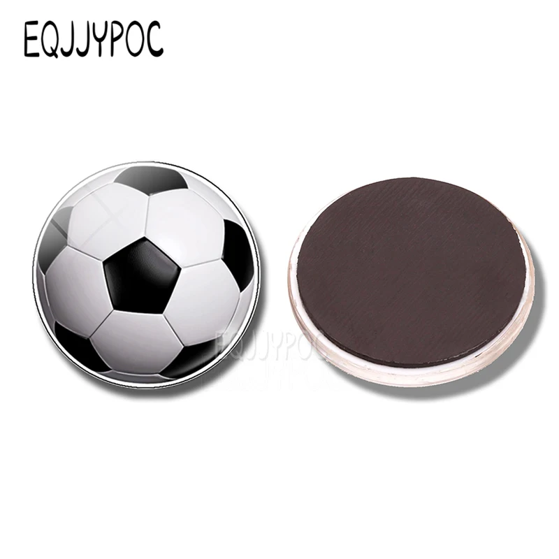 Football Decorative Refrigerator Magnets Movement Soccer Basketball Tennis Ball 30MM Fridge Magnet  For Kids Message Board Sport