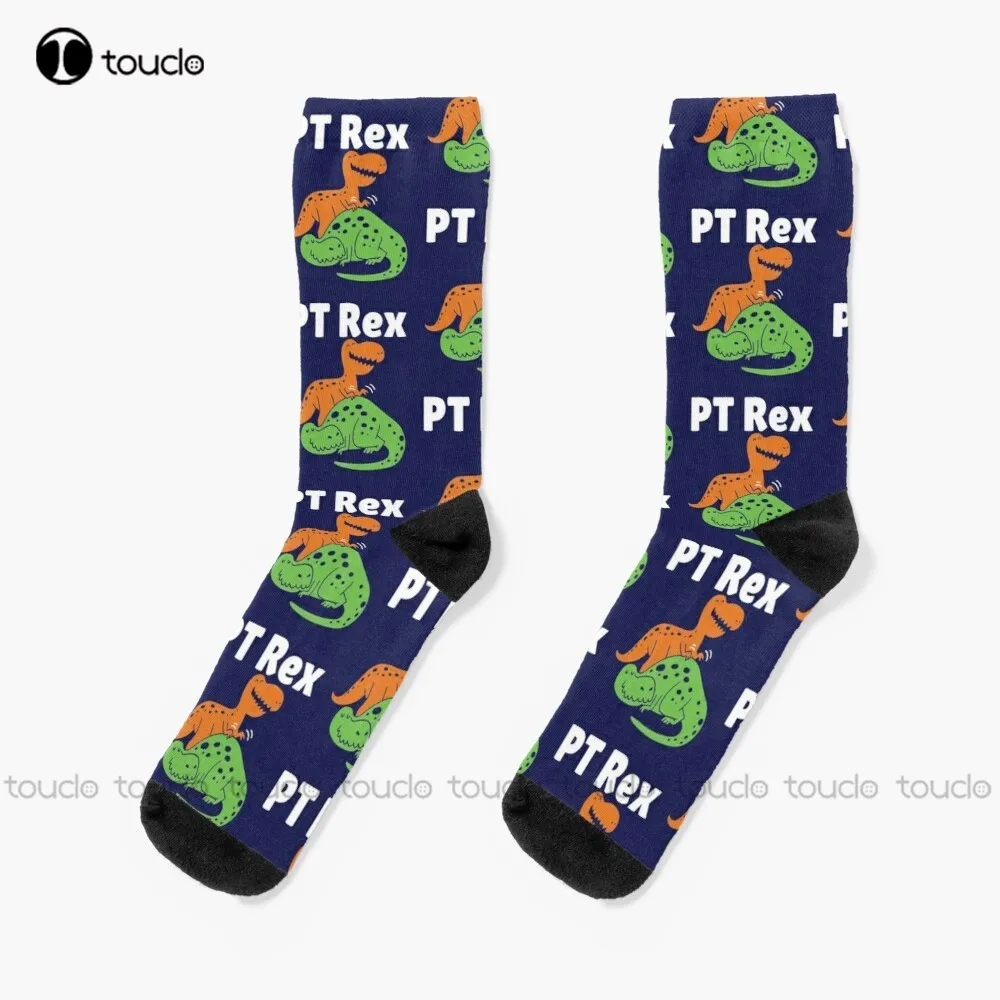 

Physical Therapist Pt Rex Socks Navy Baseball Socks Personalized Custom Unisex Adult Teen Youth Socks 360° Digital Print