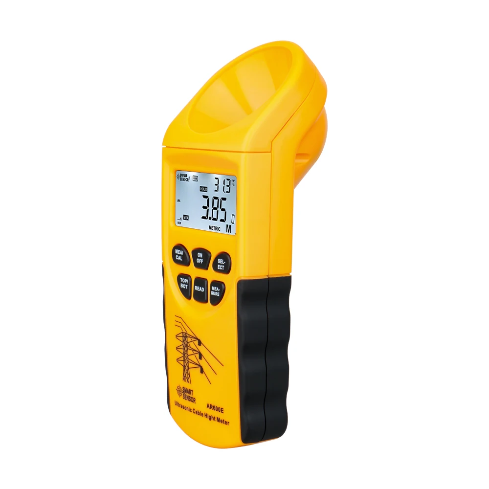Imagem -02 - Ultrasonic Lcd Display Height Meter Smart Sensor Measuring Range Cabos Measurement Ar600e Altura 323m Avião 315m