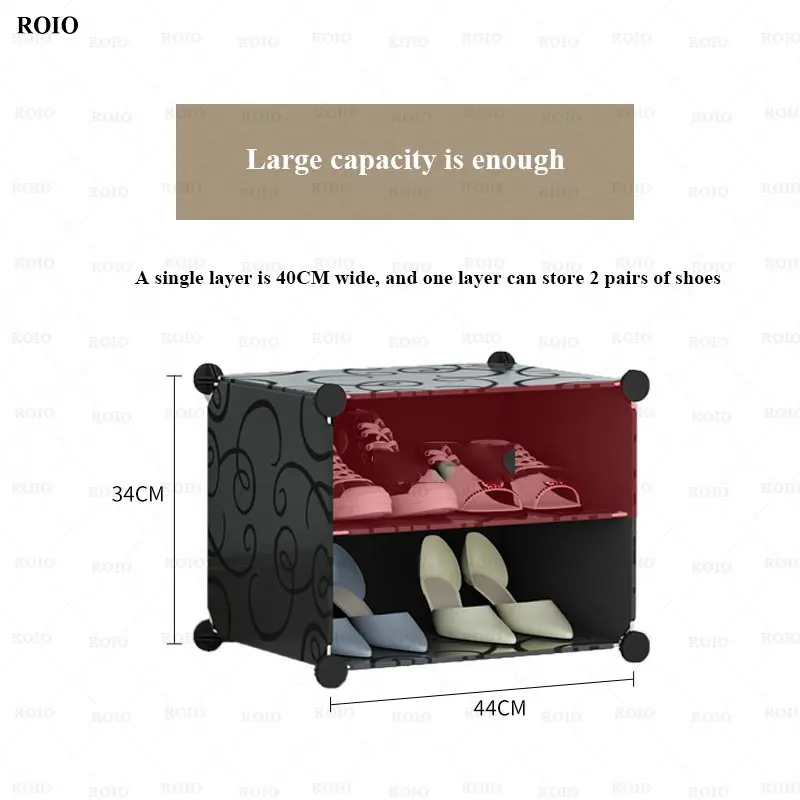 Simple Modular Shoe Rack Large Capacity Saving Space Boots Shoes Organizer Home DIY Assembled Shoe Cabinet with Top Storage 2022