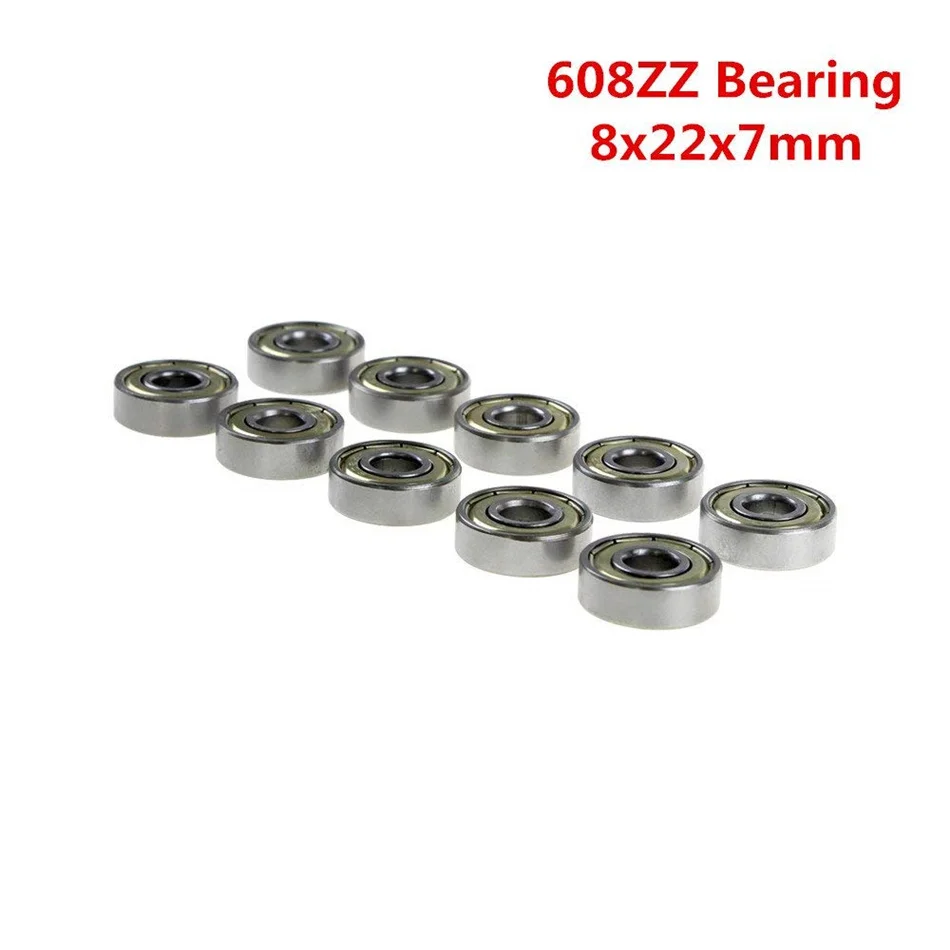 10pcs 608ZZ 105ZZ 623ZZ 624ZZ 625ZZ 685ZZ F623ZZ 604ZZ cuscinetto a sfere a fila singola in acciaio ad alto tenore di carbonio a doppia schermatura