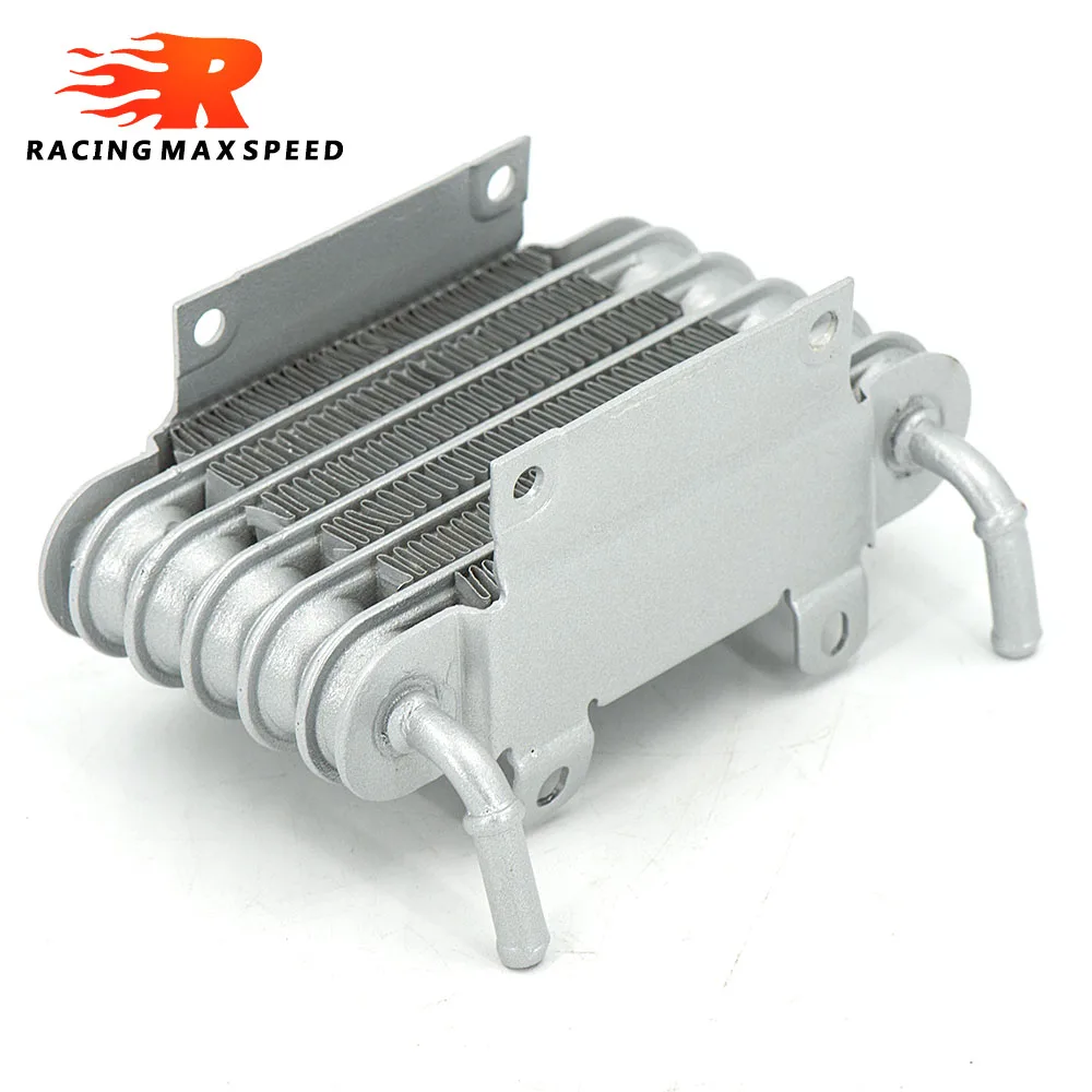 Universal 8mm Silver Aluminum Racing Fuel Oil Cooler for Car, Motorcycle, Diesel & Gasoline Small Engines - SO-01 Car Accessorie