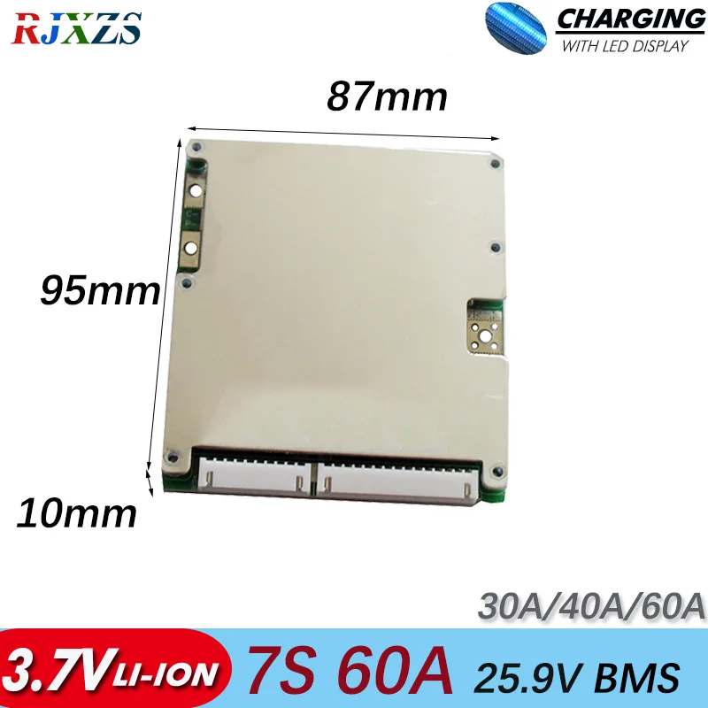 BMS 7S 30A/ 40A/60A  24V Li-ion Large High Current Lithium Ion PCM with SAME discharge port for electric bike electric