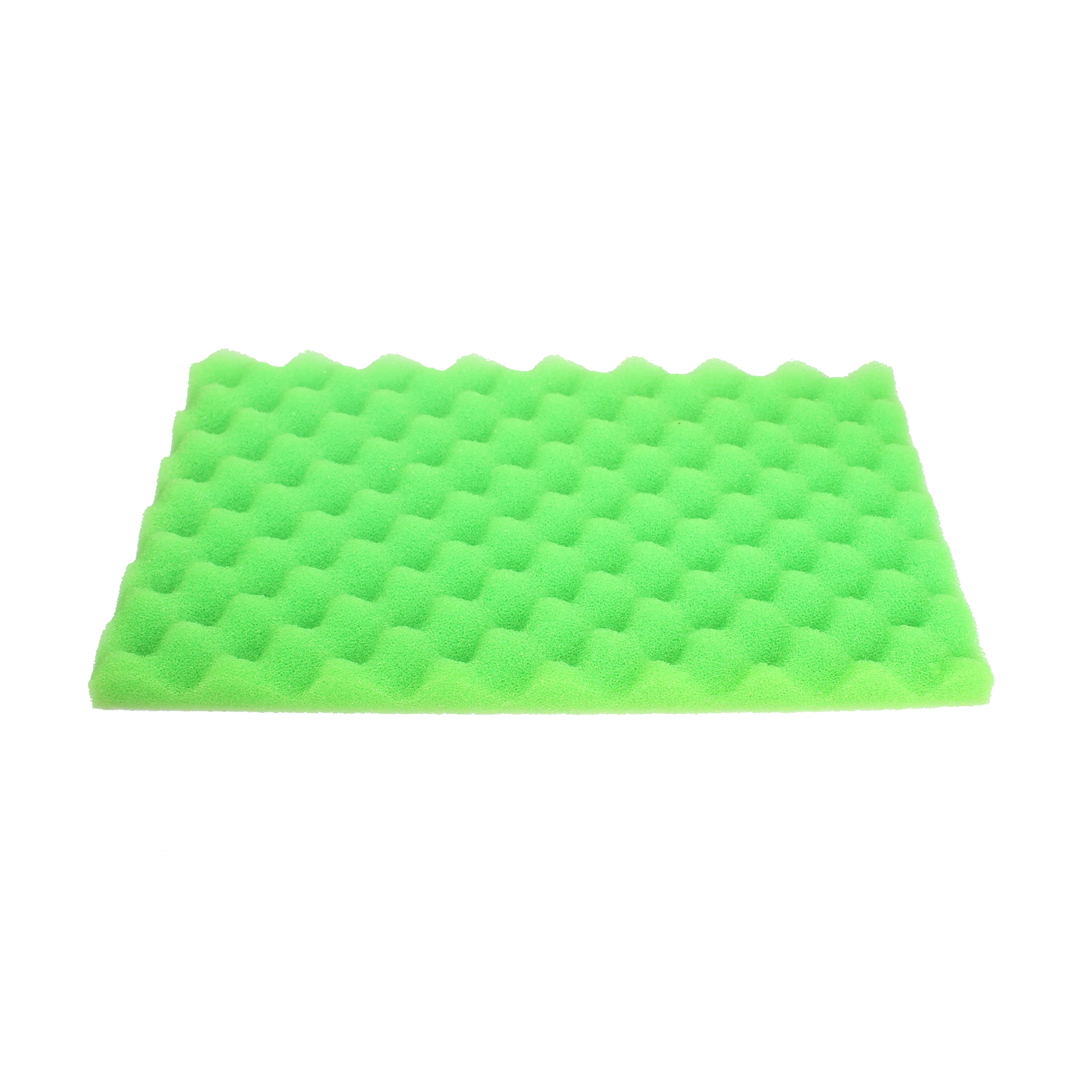 Jeu de tampons en mousse pour filtre d'étang de poissons de jardin 17 "x 11" (1x noir grossier, 1x bleu moyen, 1x vert fin, 1x carbone, 3x Poly)