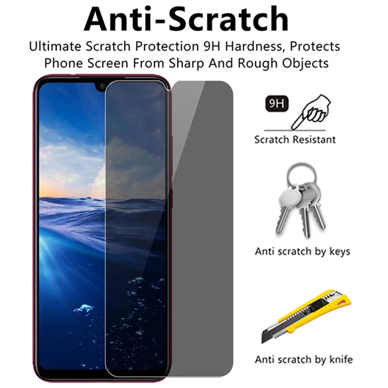 Anti-Spy Tempered Glass For Xiaomi Mi 10 lite 9 8 6 Privacy Screen Protector For Xiaomi Mi CC9 CC9E Mi 8se 9se 9 Anti Glare Film